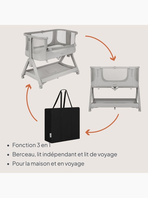 Lit cododo bébé 4en1 lionelo luna - berceau - réglable en hauteur et inclinaison - matelas inclus - Kiabi Lit cododo bébé 4en1 lionelo luna - berceau - réglable en hauteur et inclinaison - matelas inclus - Kiabi