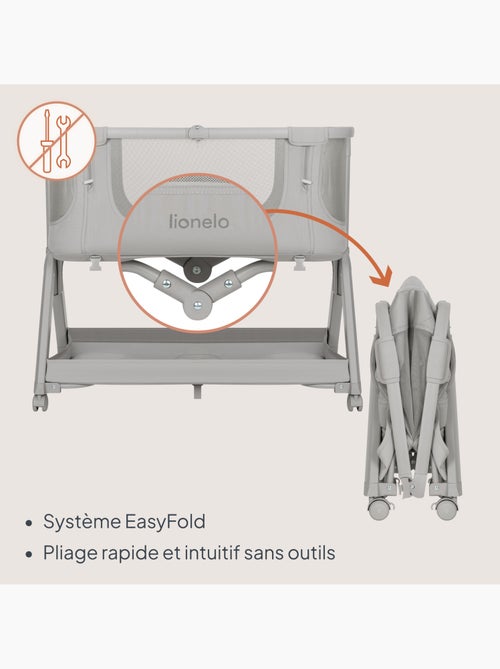 Lit cododo bébé 4en1 lionelo luna - berceau - réglable en hauteur et inclinaison - matelas inclus - Kiabi Lit cododo bébé 4en1 lionelo luna - berceau - réglable en hauteur et inclinaison - matelas inclus - Kiabi