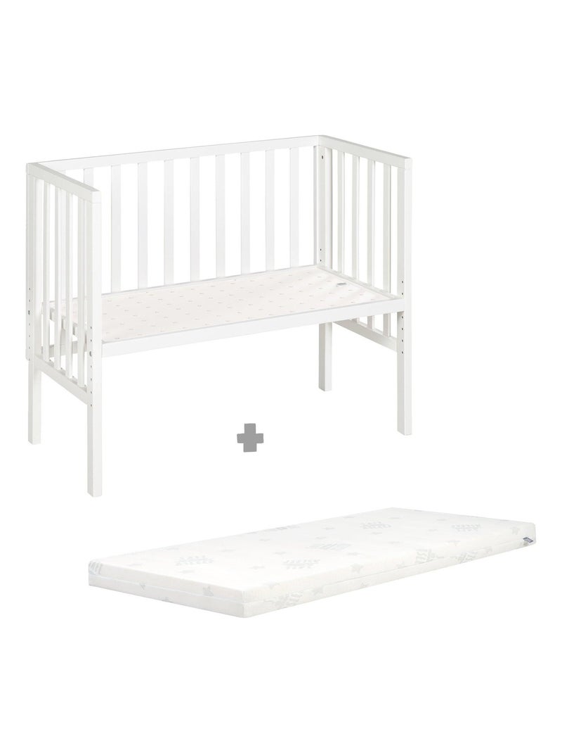 Lit cododo pour nouveau-né avec matelas respirant et déhoussable ROBA Blanc - Kiabi
