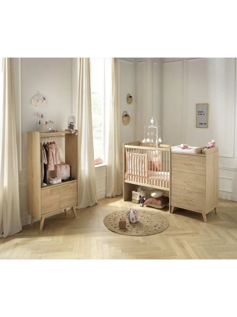 Lit combiné évolutif avec matelas - sauthon Marron - Kiabi
