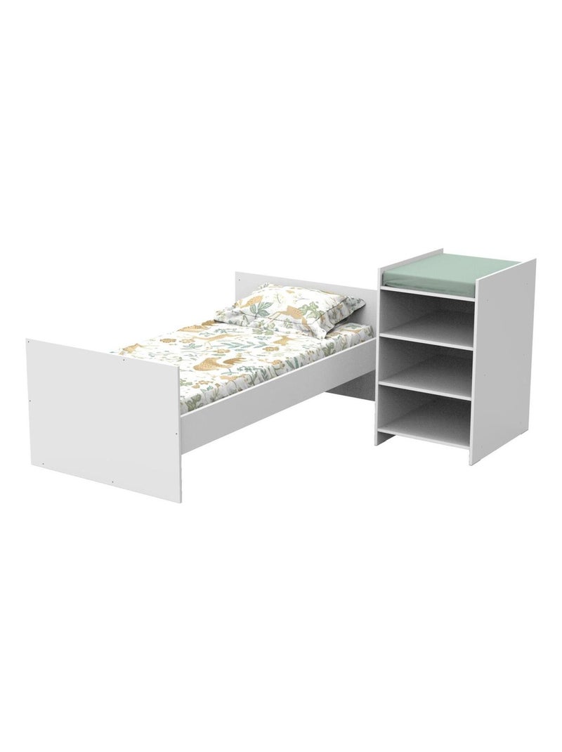 Lit combiné évolutif en bois - babyprice Blanc - Kiabi