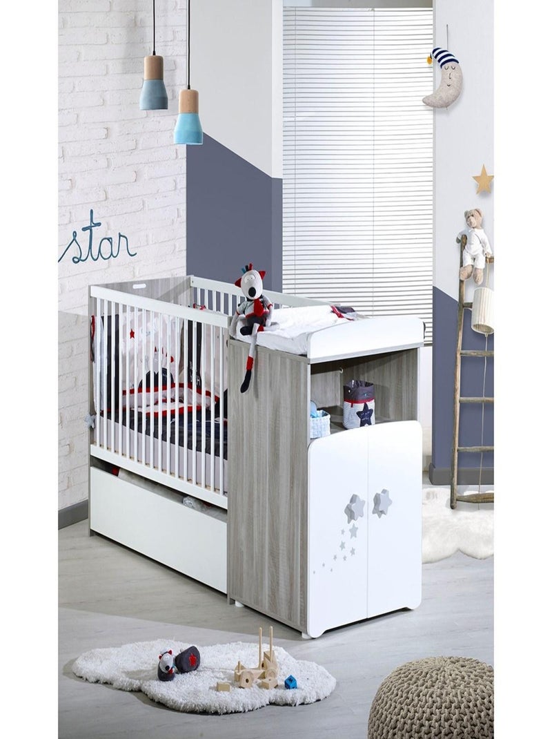 Lit combiné évolutif en bois - babyprice Blanc - Kiabi