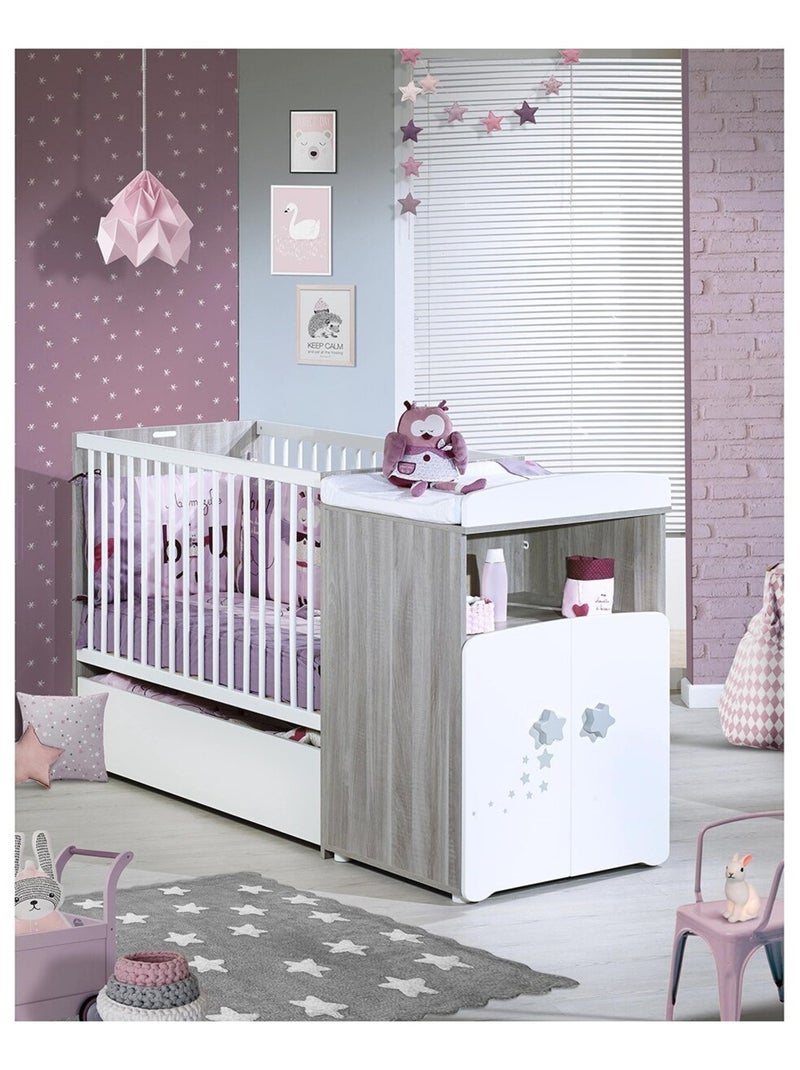 Lit combiné évolutif en bois - babyprice Blanc - Kiabi