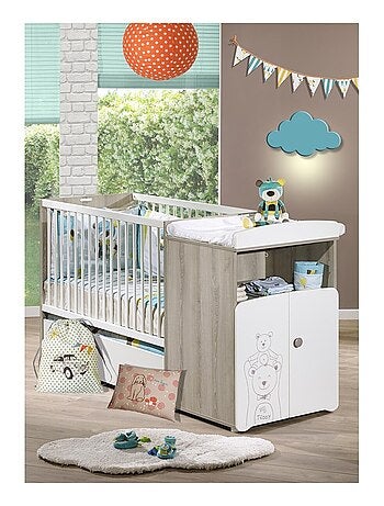 Lit combiné évolutif en bois - babyprice