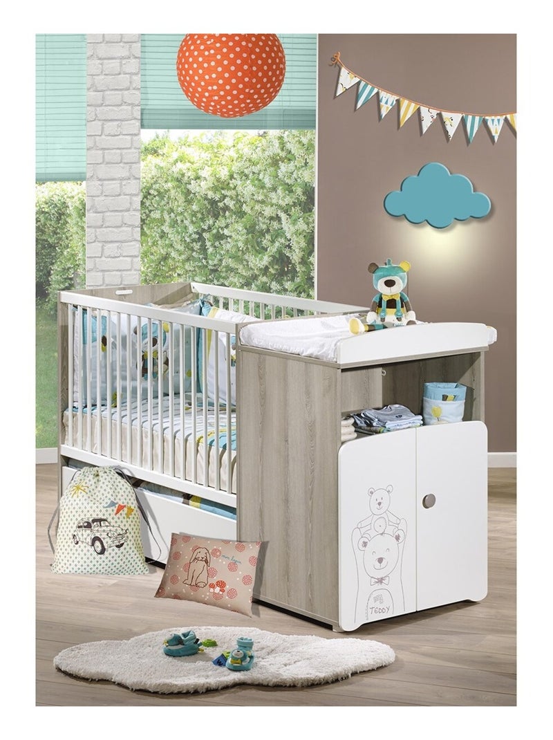 Lit combiné évolutif en bois - babyprice Blanc - Kiabi