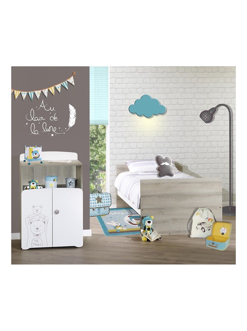 Lit combiné évolutif en bois - babyprice Blanc - Kiabi
