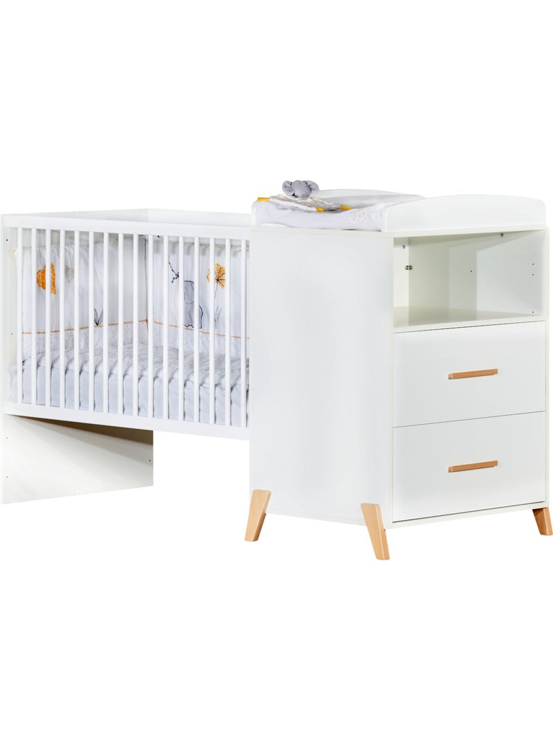 Lit combiné evolutif en bois - babyprice Blanc Marron - Kiabi