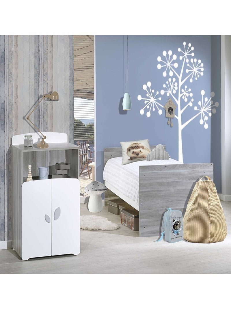 Lit combiné évolutif en bois - babyprice Gris - Kiabi
