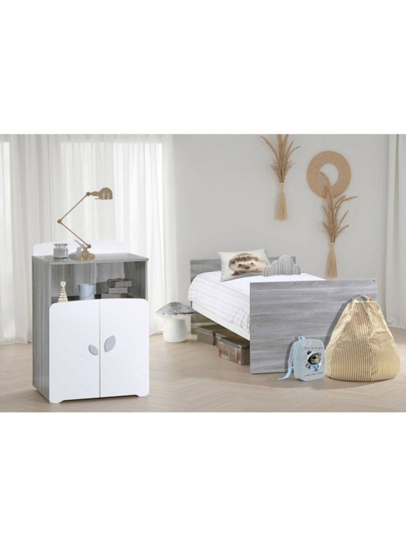 Lit combiné évolutif en bois - babyprice Gris - Kiabi