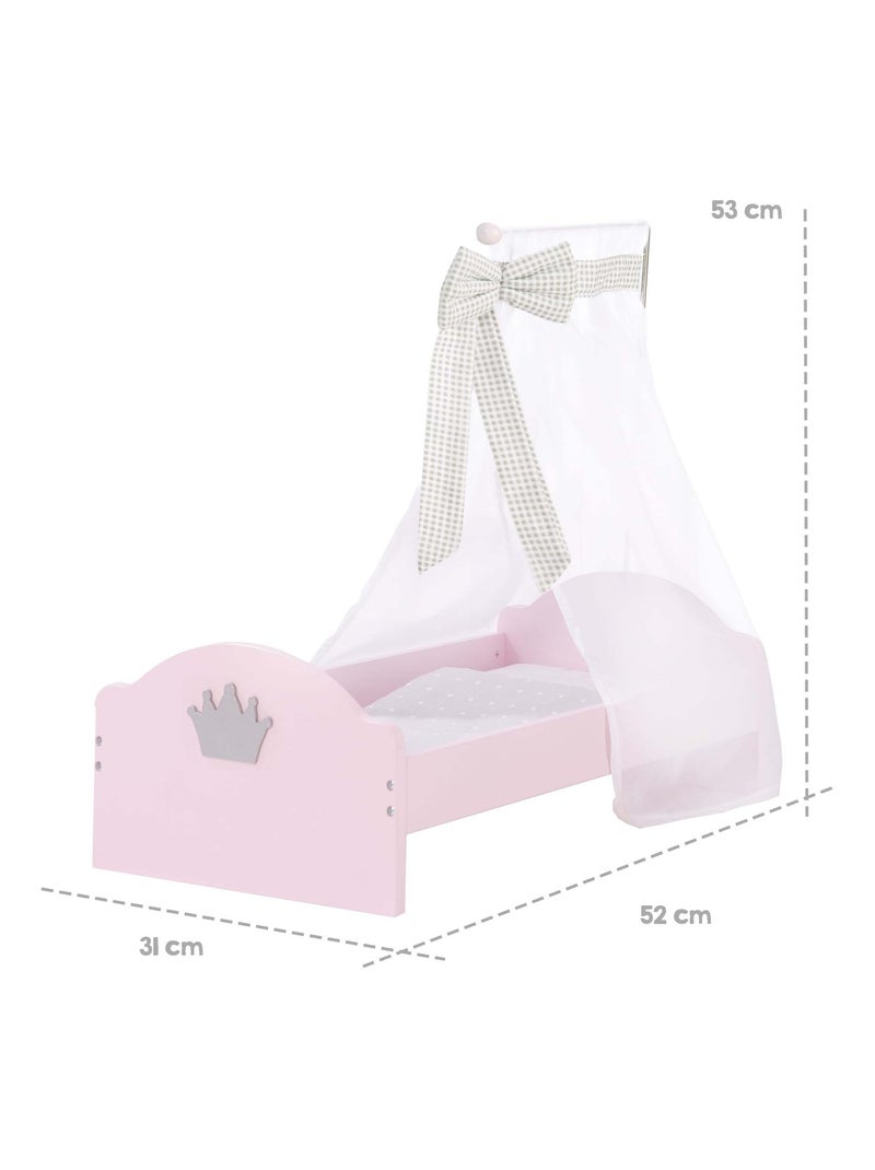 Lit de poupée avec literie complète 'Princess Sophie' ROBA Rose clair - Kiabi