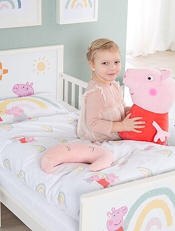 Lit enfant 70 x 140 avec barrières de sécurité et linge de lit 'Peppa Pig' ROBA