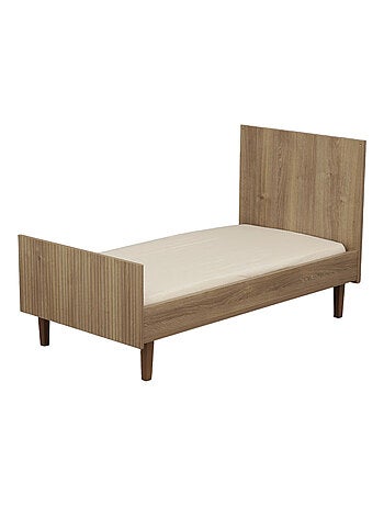 Lit évolutif - little big bed décor imitation bois - sauthon