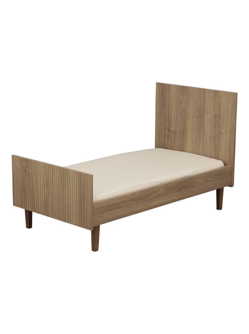 Lit évolutif - little big bed décor imitation bois - sauthon Marron - Kiabi