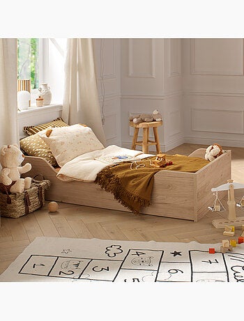 Lit évolutif - little big bed en bois décor chêne suave - sauthon