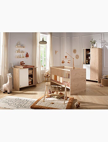 Lit évolutif - little big bed en bois décor chêne suave - sauthon