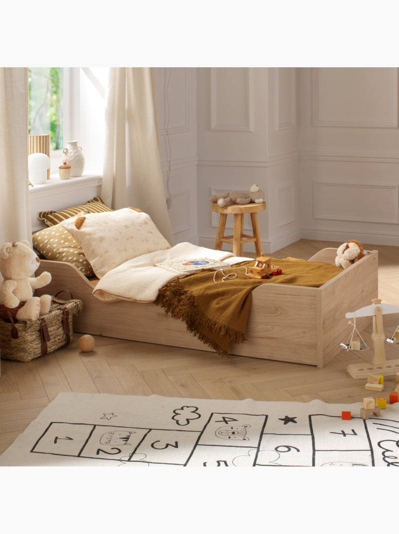 Lit évolutif - little big bed en bois décor chêne suave - sauthon Marron - Kiabi