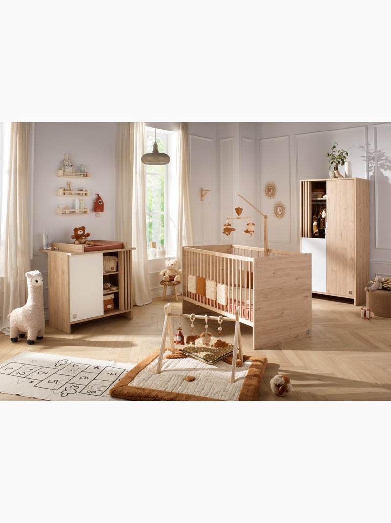 Lit évolutif - little big bed en bois décor chêne suave - sauthon Marron - Kiabi