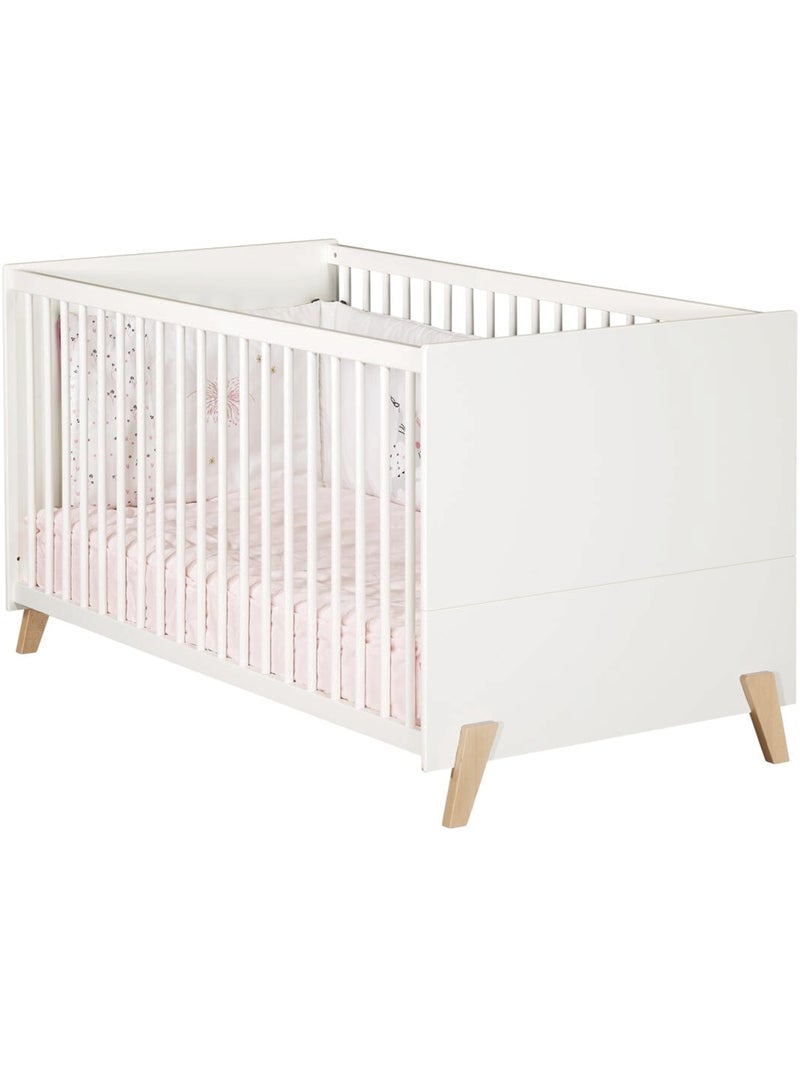 Lit évolutif - little big bed sur pieds en bois - babyprice Blanc Marron - Kiabi
