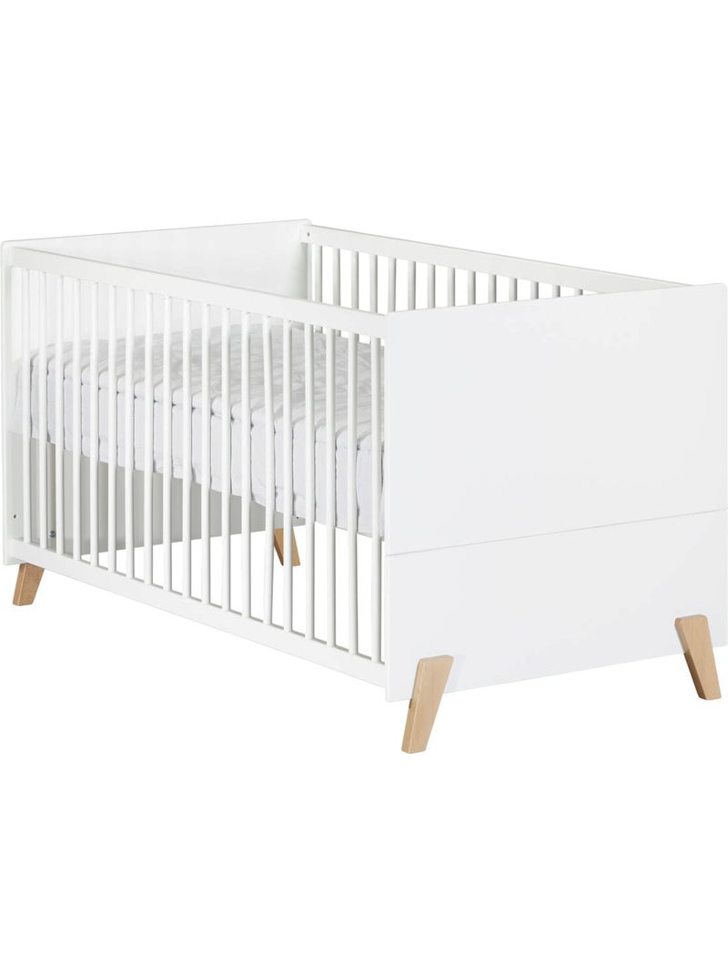 Lit évolutif - little big bed sur pieds en bois - babyprice Blanc Marron - Kiabi