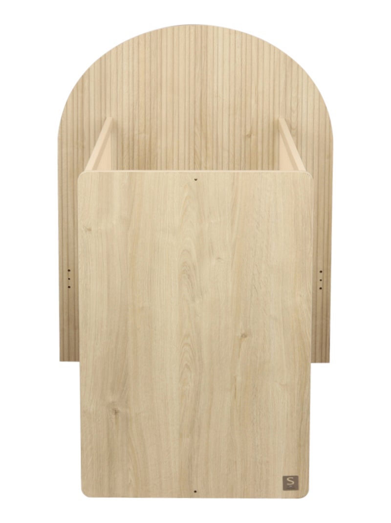 Lit évolutif 120x60 en 90x190 - tête de lit arche - sauthon Marron - Kiabi