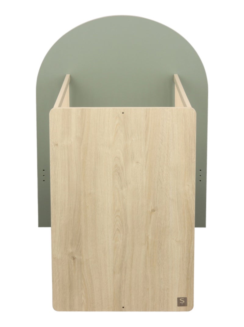 Lit évolutif 120x60 en 90x190 - tête de lit arche - sauthon Vert - Kiabi