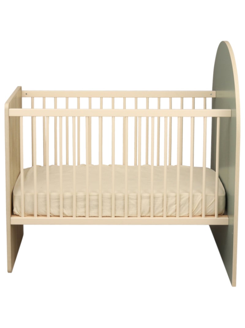 Lit évolutif 120x60 en 90x190 - tête de lit arche - sauthon Vert - Kiabi