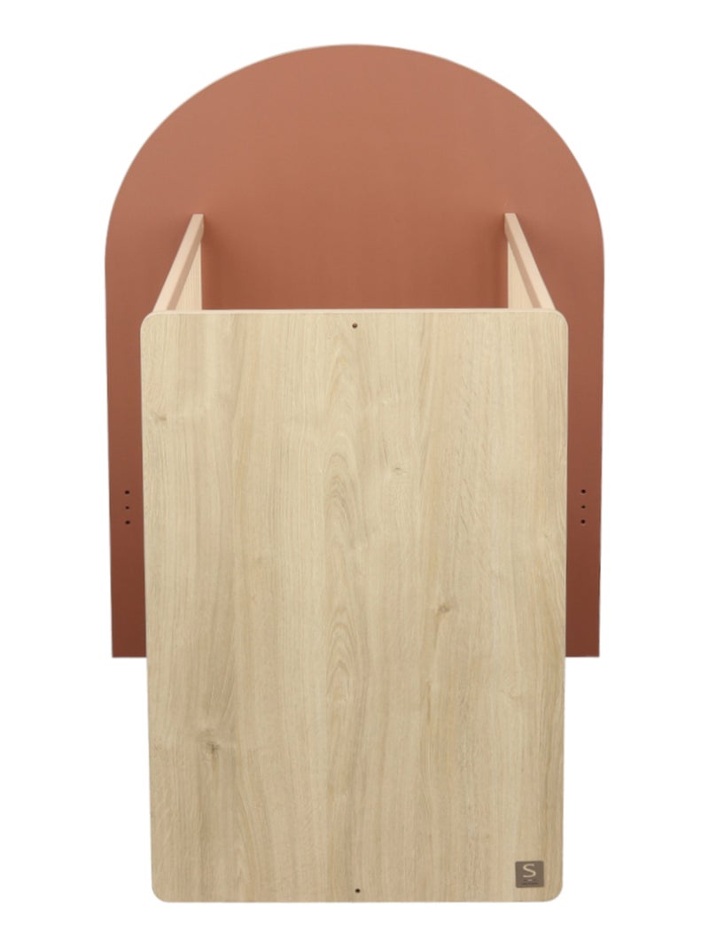 Lit évolutif 120x60 en 90x190- tête de lit arche - sauthon Rouge - Kiabi
