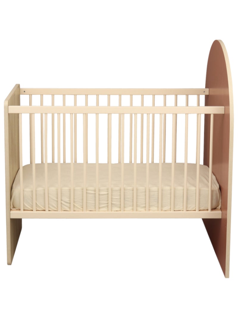 Lit évolutif 120x60 en 90x190- tête de lit arche - sauthon Rouge - Kiabi