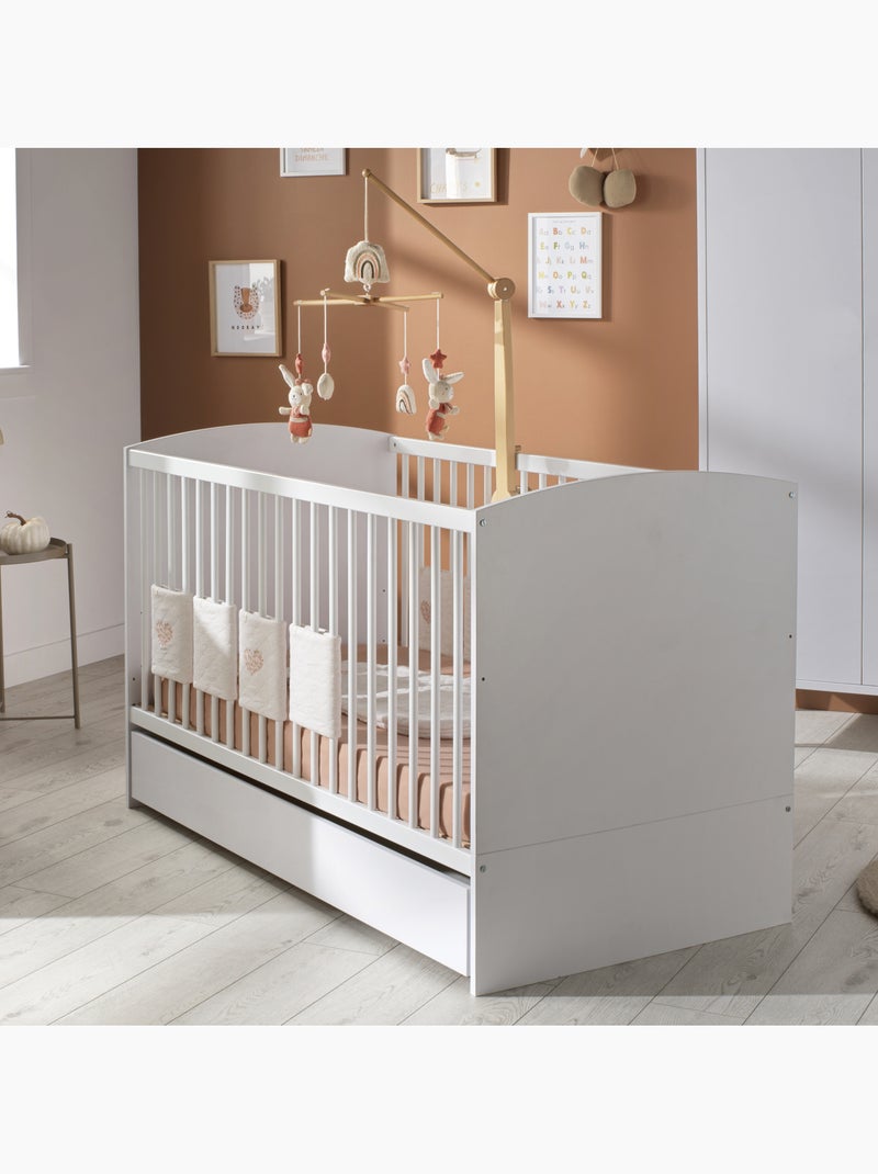 Lit évolutif 70x140 - little big bed - têtes de lit panneaux - sauthon Blanc - Kiabi