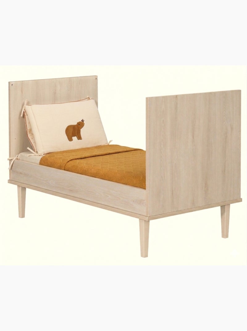 Lit évolutif 70x140 sur pieds- little big bed en bois décor hêtre cendré - sauthon Beige - Kiabi