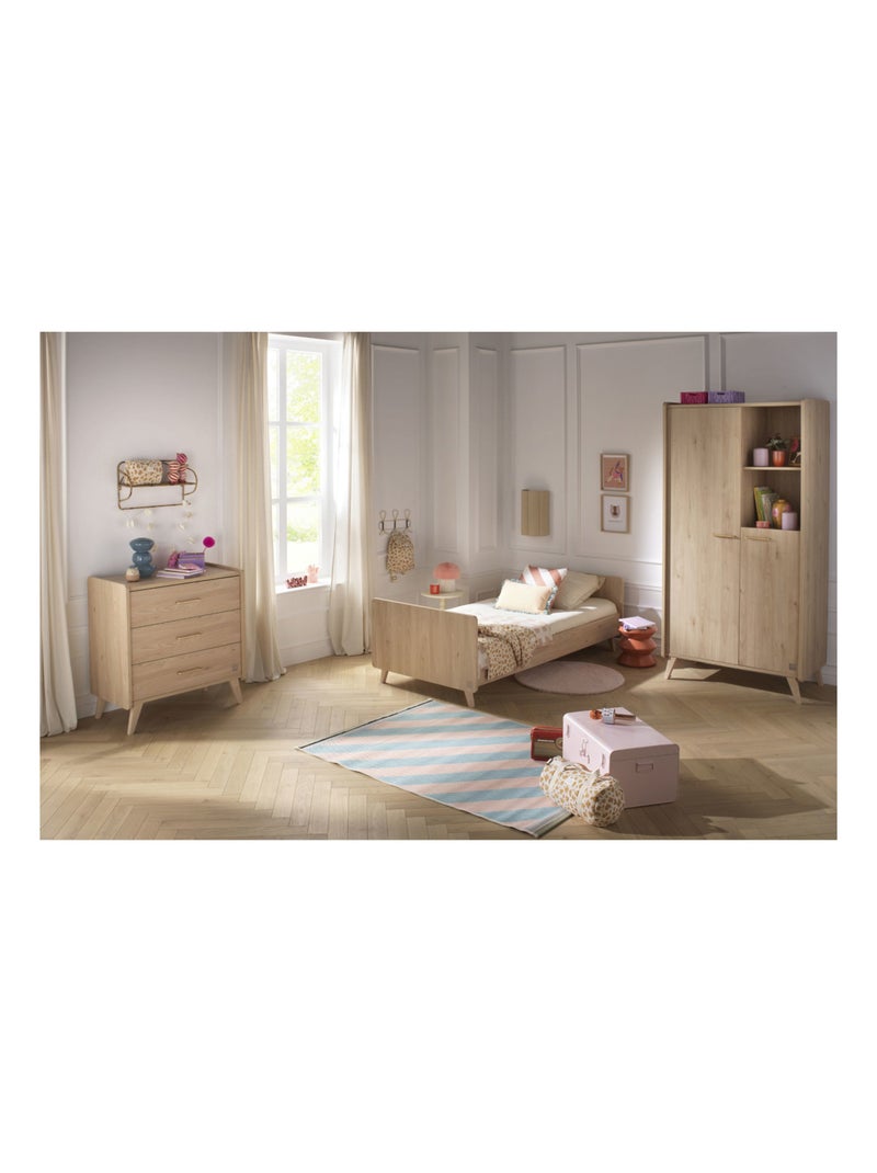 Lit junior 190x90cm - sauthon Marron - Kiabi
