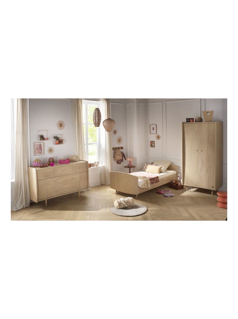 Lit junior 190x90cm - sauthon Marron - Kiabi