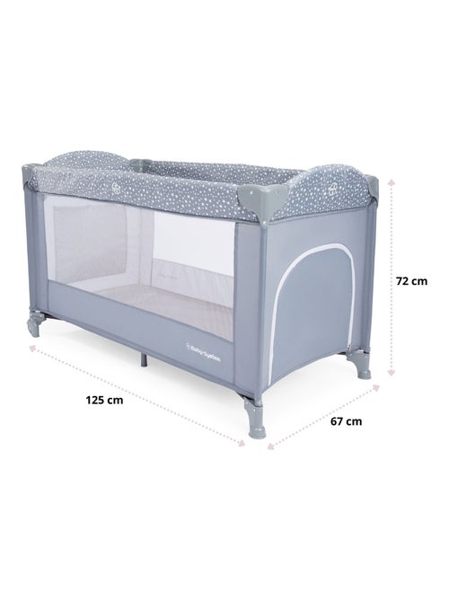 Lit parapluie bébé 2 niveaux de matelas (haut 0-6 mois, bas 6-36 mois), pliable - Kiabi Lit parapluie bébé 2 niveaux de matelas (haut 0-6 mois, bas 6-36 mois), pliable - Kiabi