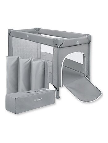 Lit parapluie de voyage pour enfants avec matelas et sac de transport, pliable, roues