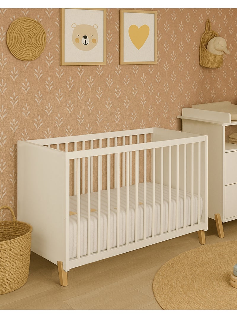 Lit sur pieds en bois - babyprice Blanc Marron - Kiabi