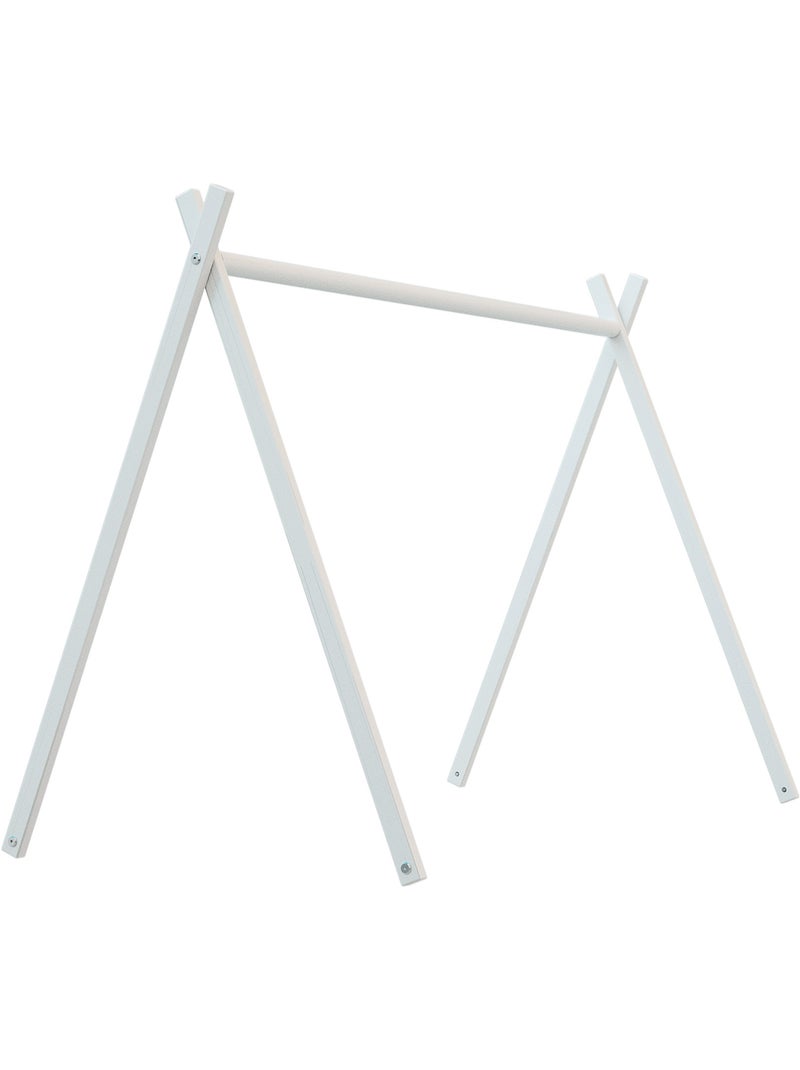 Lit tipi en bois avec toit 60 x 120 cm Blanc - Kiabi