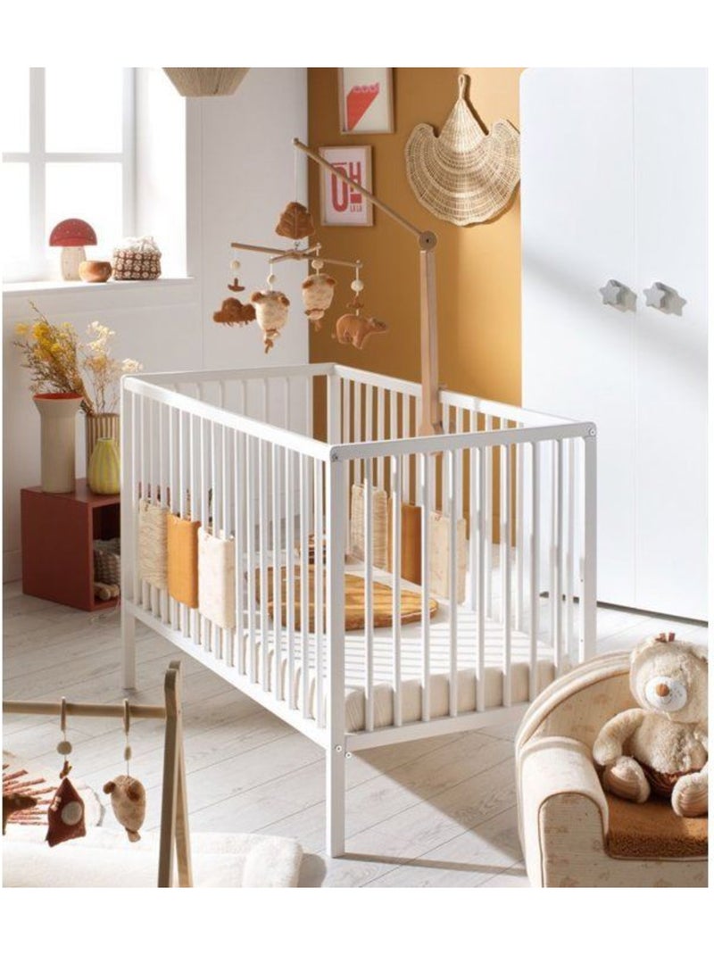 Lit tout barreaux en bois - babyprice Blanc - Kiabi