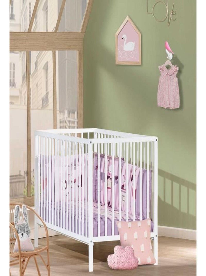 Lit tout barreaux en bois - babyprice Blanc - Kiabi