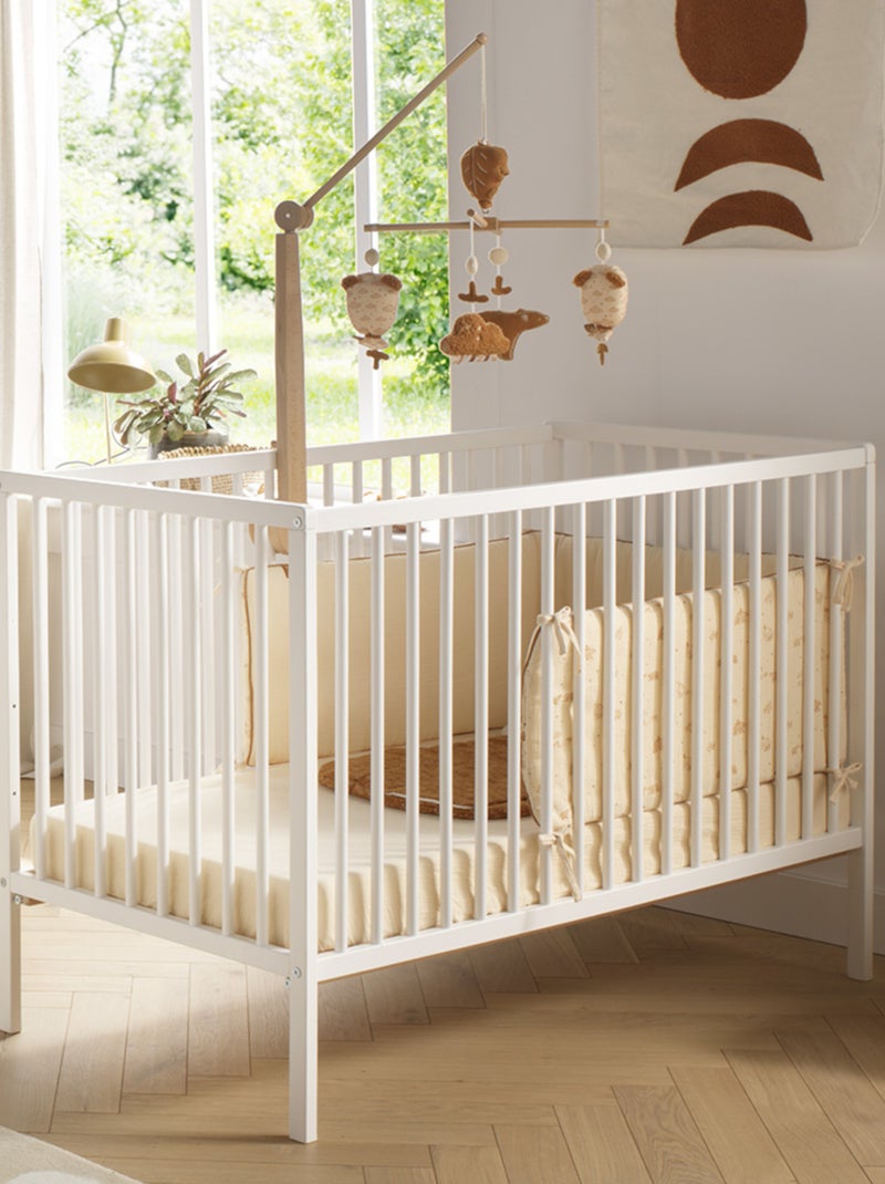 Lit tout barreaux en bois avec matelas - babyprice Blanc - Kiabi