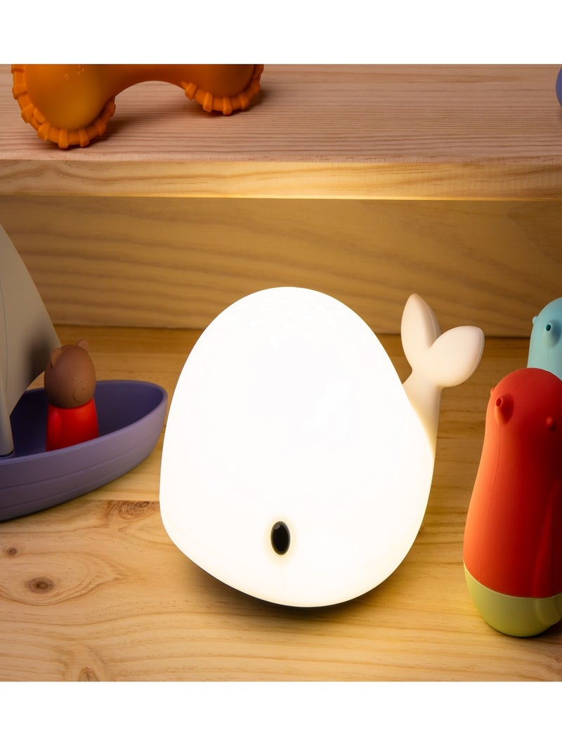 Little l | projecteur lumineux tactile en silicone baleine Blanc - Kiabi