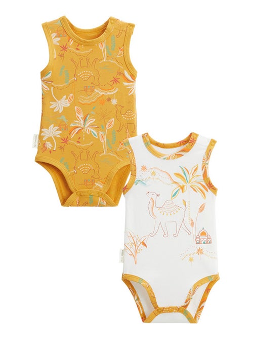 Liwa 2-pack mouwloze babyrompertjes - Kiabi