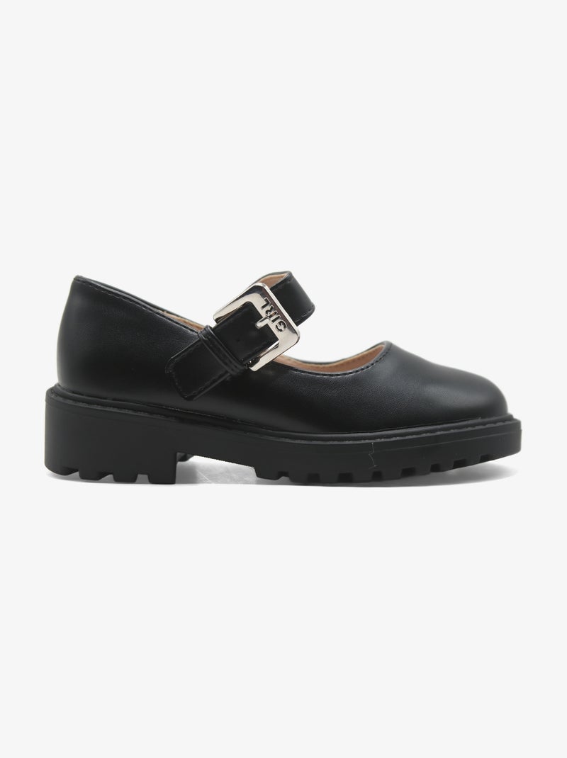 Loafers met gesp Mat zwart - Kiabi