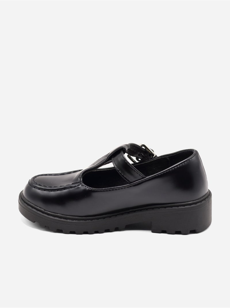 Loafers met gesp Mat zwart - Kiabi