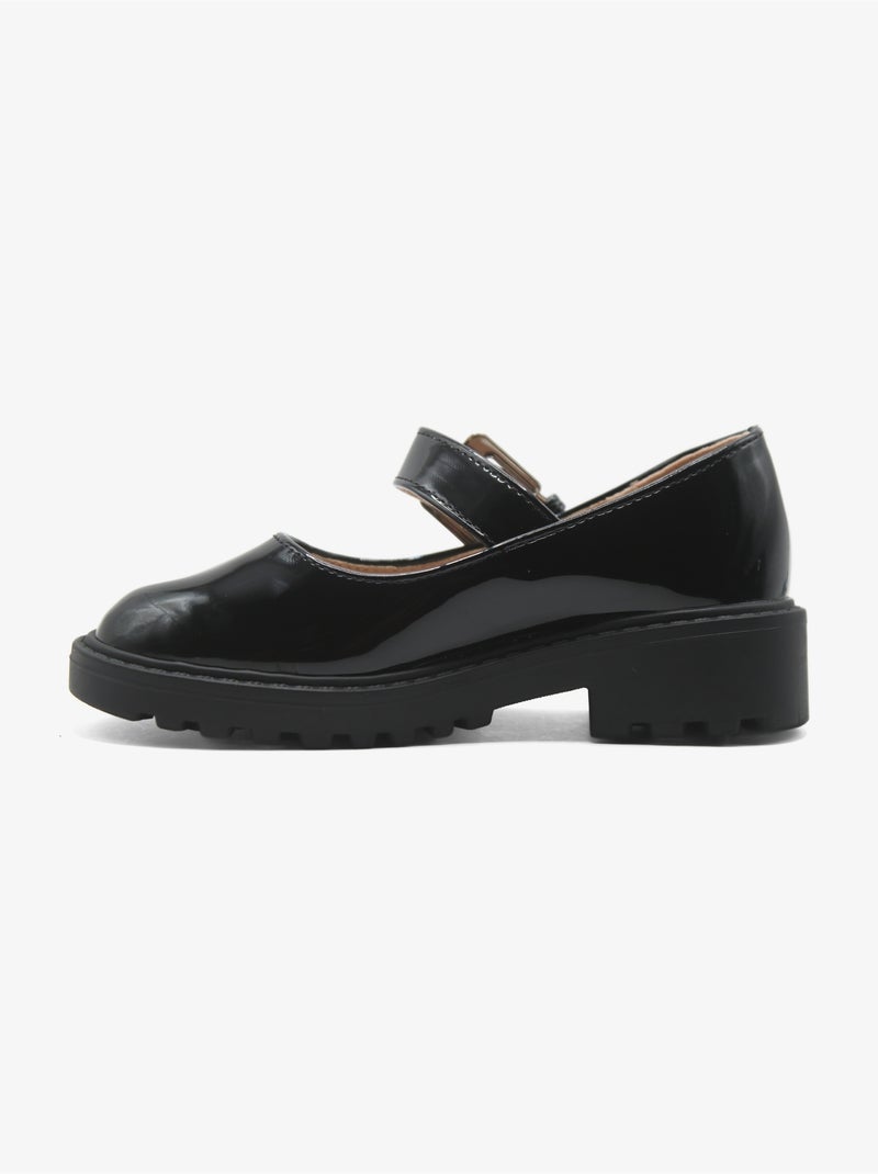 Loafers met gesp Zwart Zwart - Kiabi
