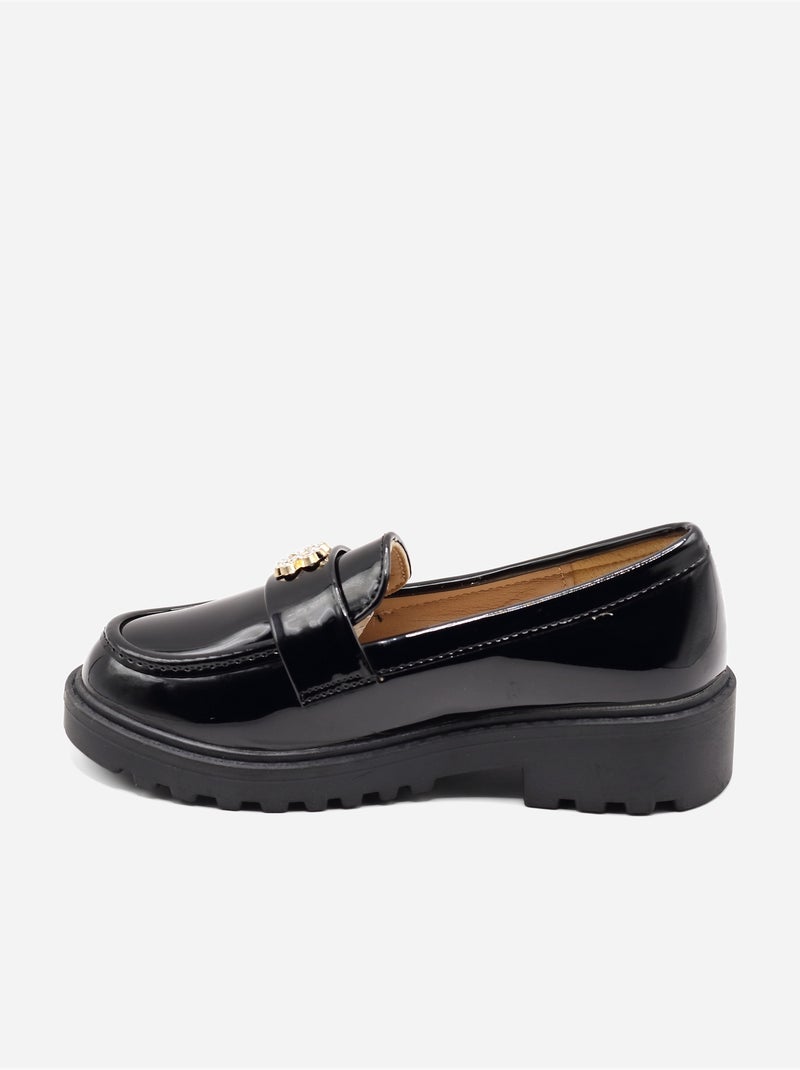 Loafers met strass-details Zwart - Kiabi