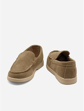 Loafers met suède-look