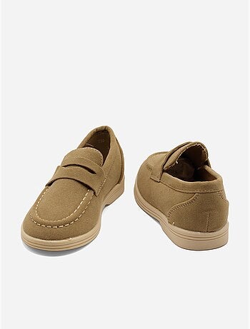 Loafers met suède-look