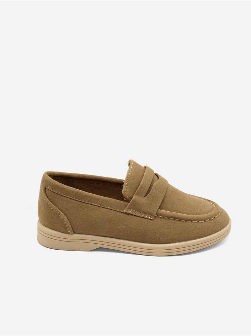 Loafers met suède-look Taupe - Kiabi