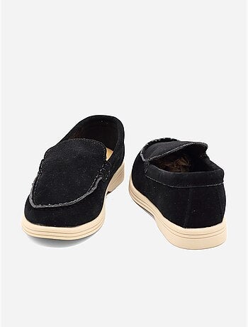 Loafers met suède-look