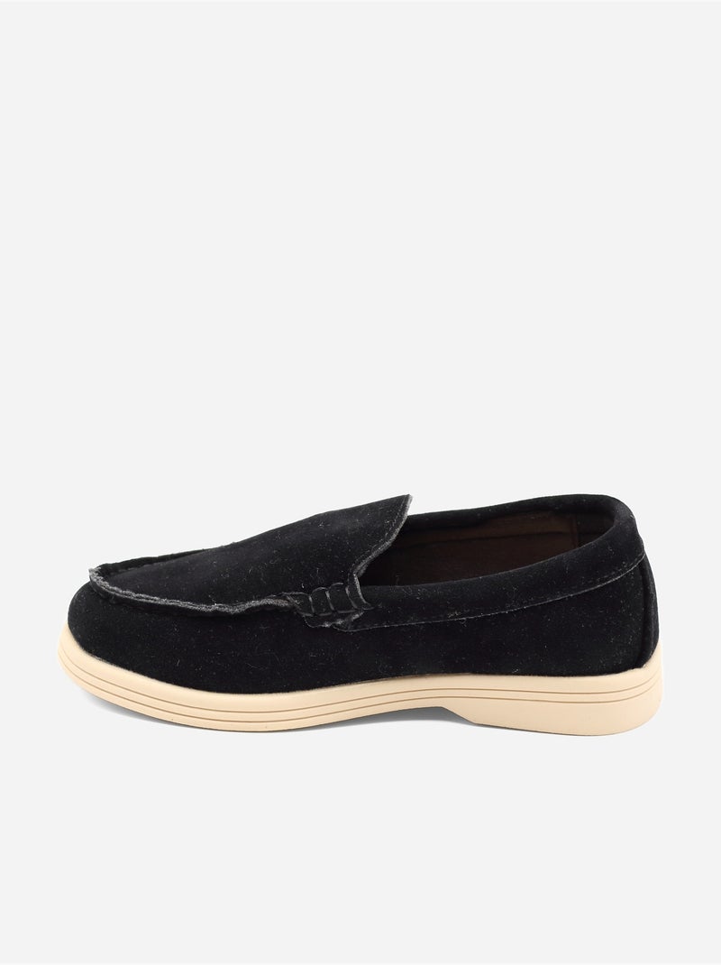 Loafers met suède-look Zwart - Kiabi